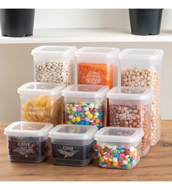 Ensemble de 9 boîtes hermétiques pour la conservation des aliments