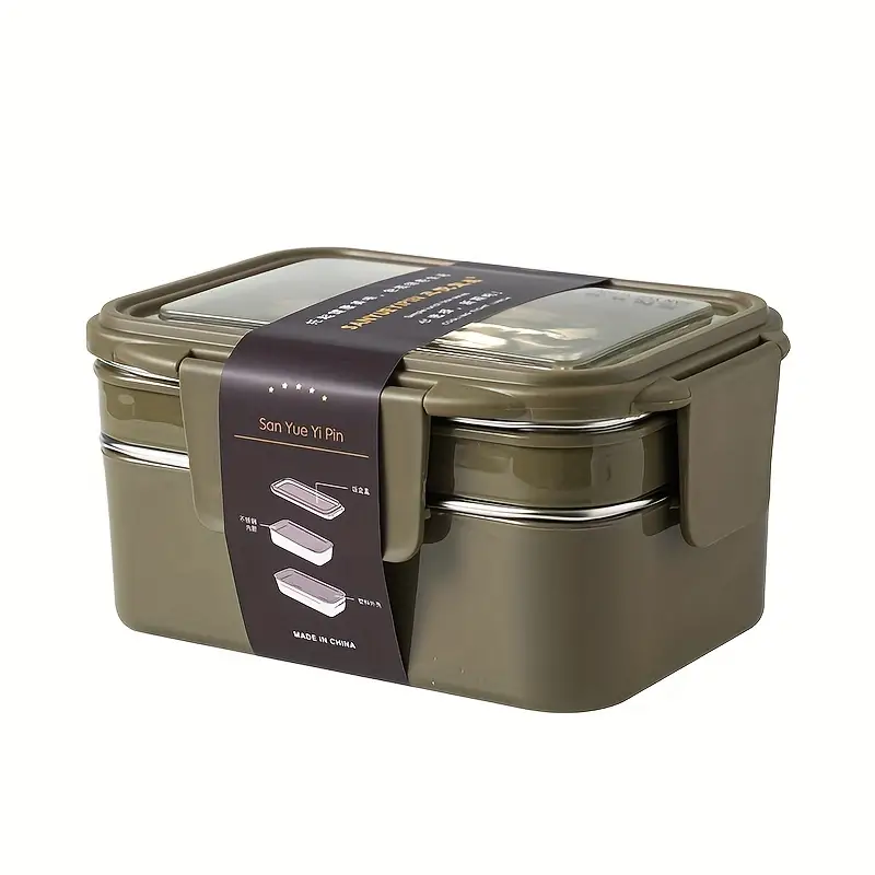 Boîte à Lunch Bento en Acier Inoxydable avec Grilles