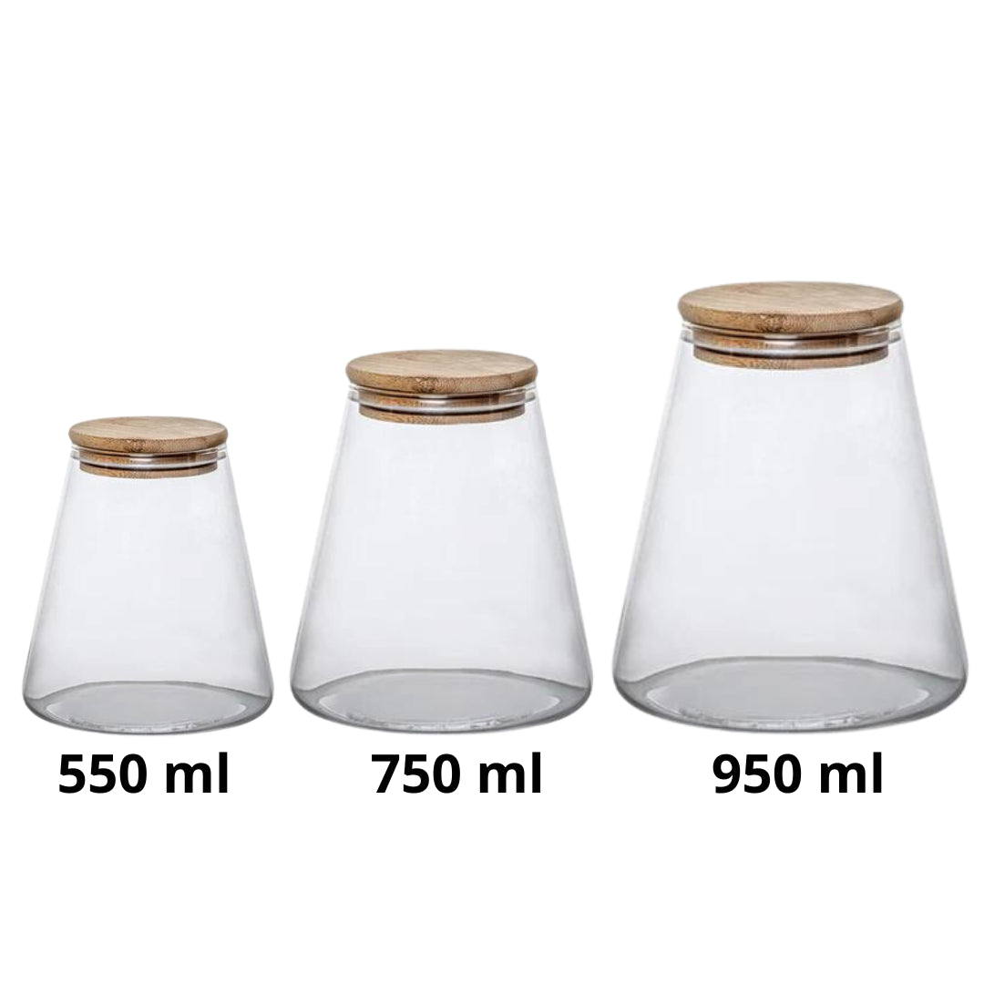 Ensemble de bocaux en verre 3 pièces - Mahally.ma