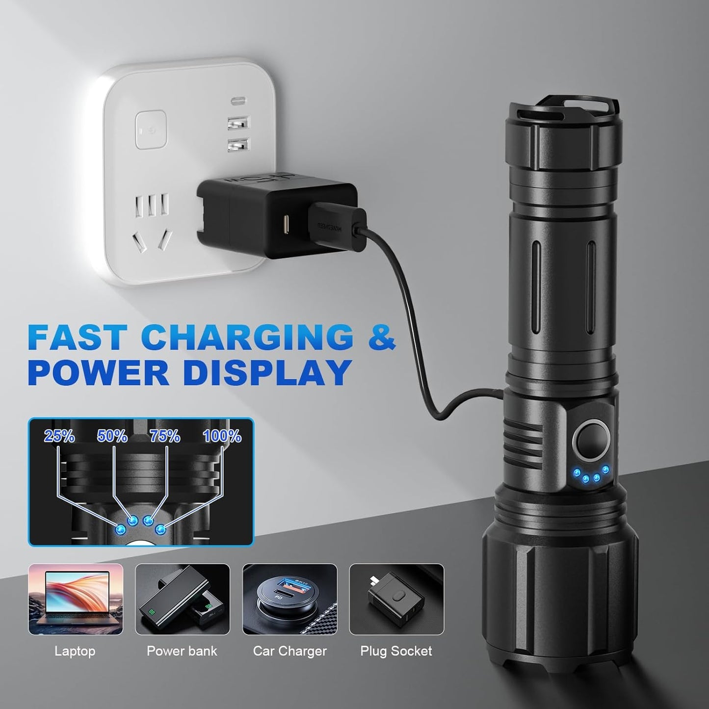 Lampe Torche LED Rechargeable Ultra Puissante