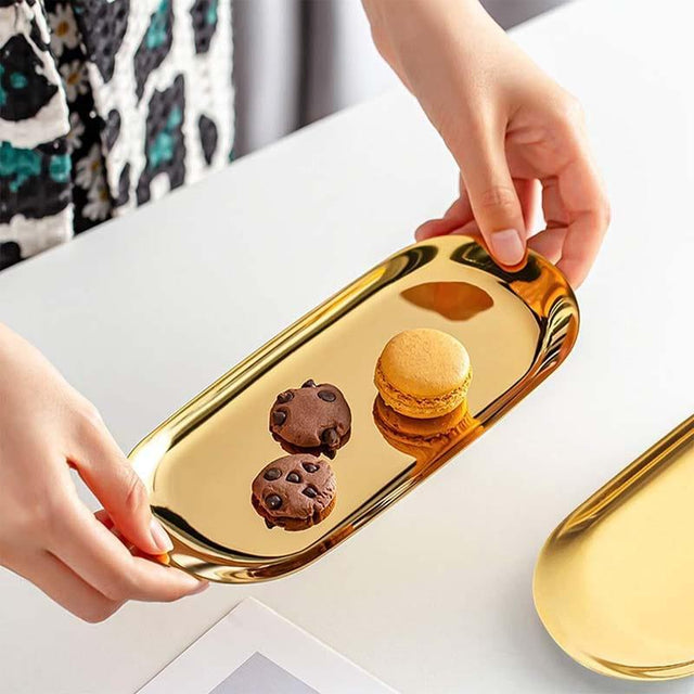 Lot de 3 Plateaux Décoratif Doré pour Évier de Cuisine - Mahally.ma