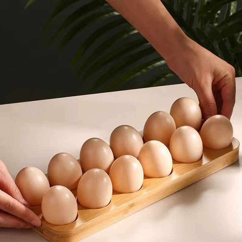Mini-plateau en bambou pour 8 œufs