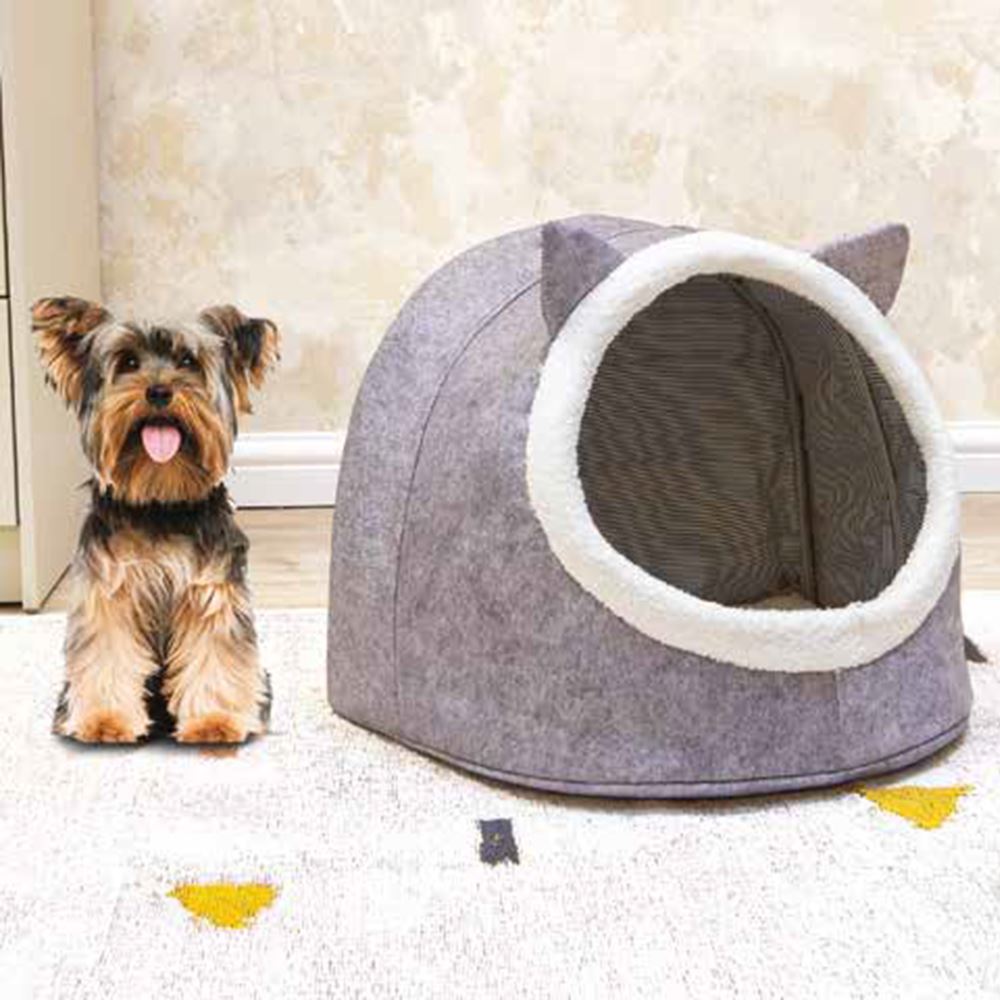 Niche pliable en feutre pour chat et chien