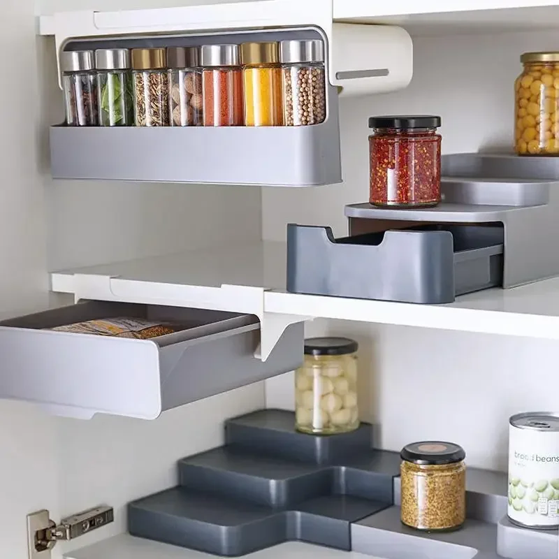 Organiseur de rangement sous armoire auto-adhésif - Mahally.ma