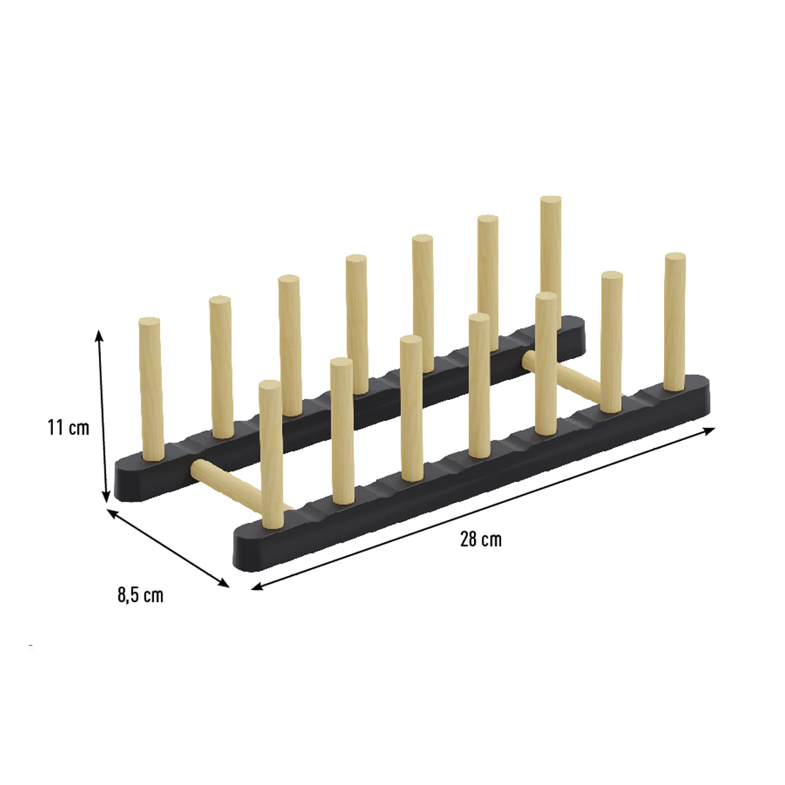 Égouttoir à vaisselle avec présentoir pour 6 assiettes