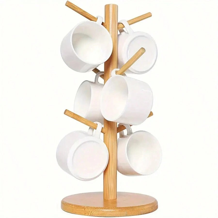Porte-tasse en bambou en forme d'arbre - Mahally.ma
