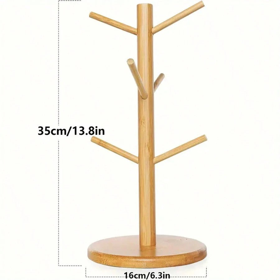 Porte-tasse en bambou en forme d'arbre - Mahally.ma