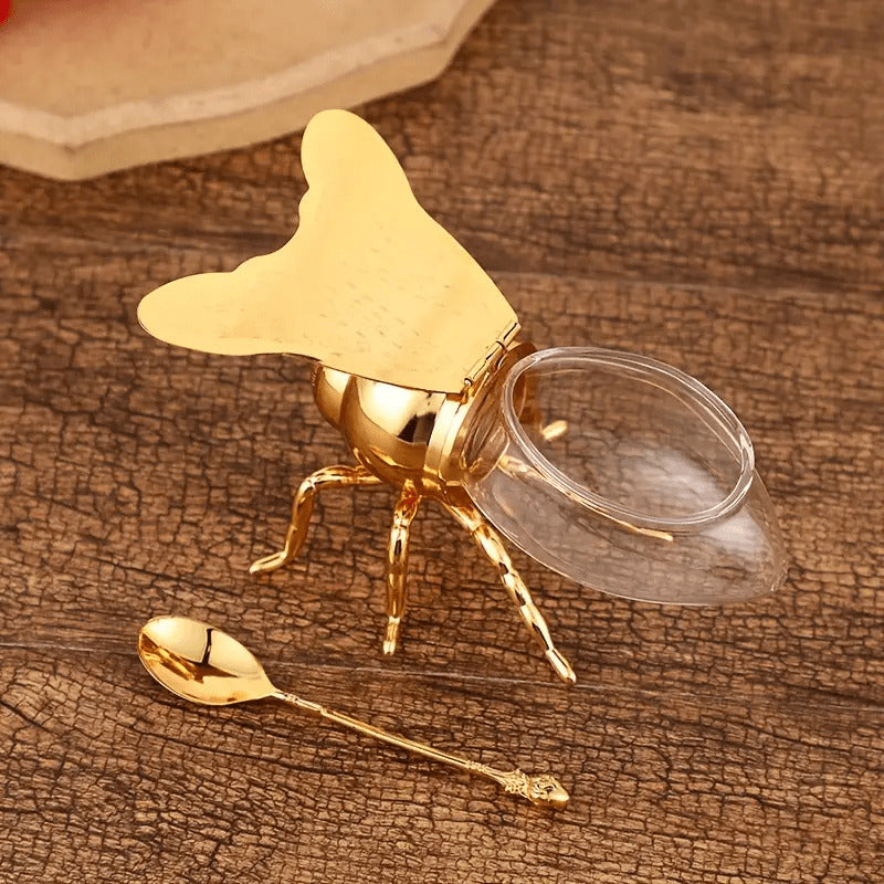 Pot À Miel Et Cuillère En Forme D’abeille - Mahally.ma