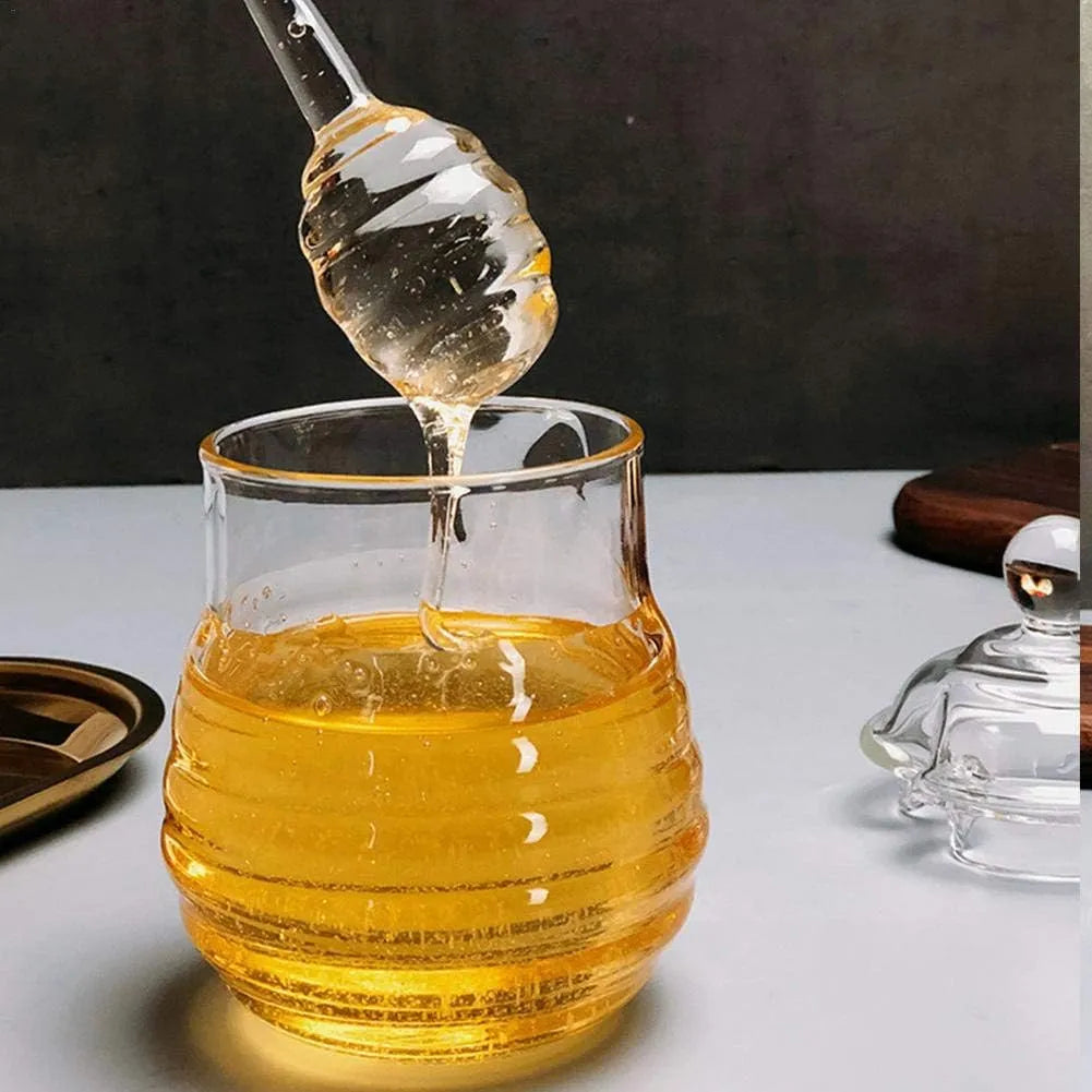 Pot De Miel en Verre Transparent 400ml - Mahally.ma