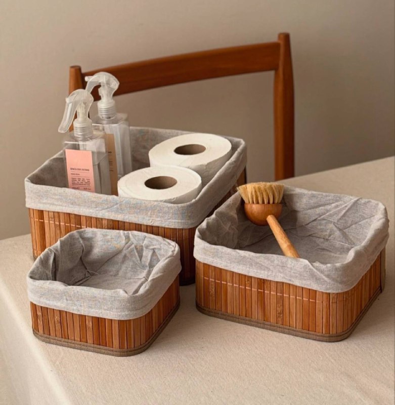 Ensemble de 3 paniers de rangement - Mahally.ma