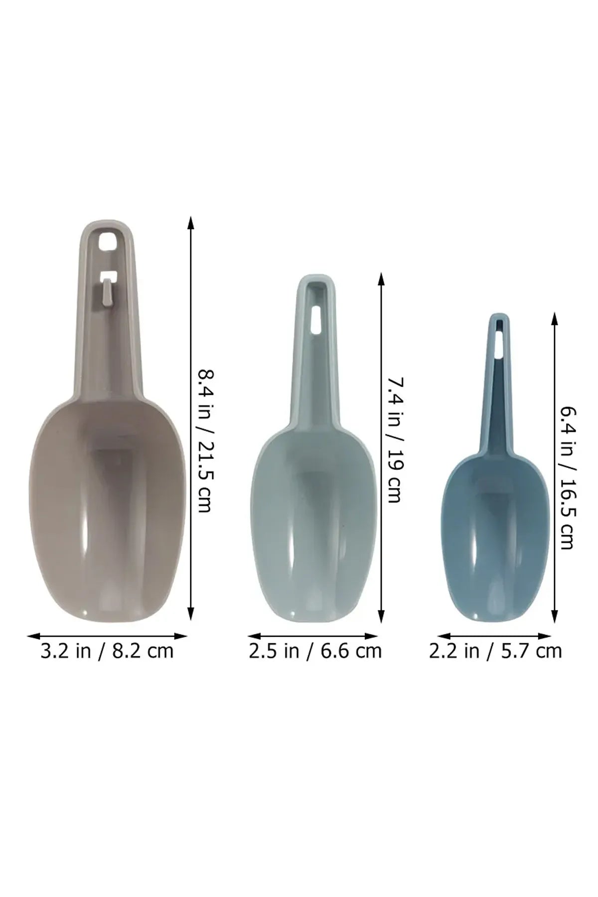 Lot de 3 Pelles à Nourriture – 3 Tailles Différentes