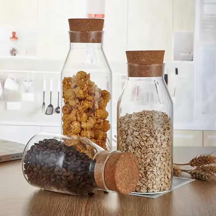 Bouteilles/Bocaux en Verre avec Bouchon en Liège