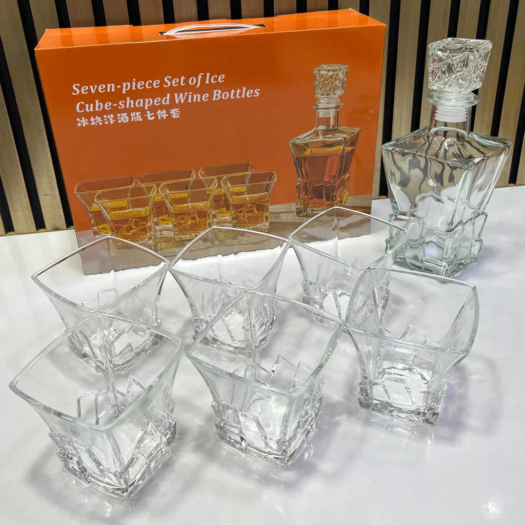 Ensemble Carafe à Jus en Verre 7 Pièces