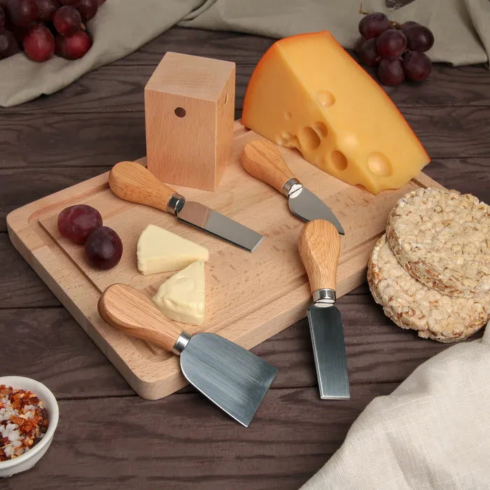 Set de 4 Couteaux à Fromage avec Support Magnétique
