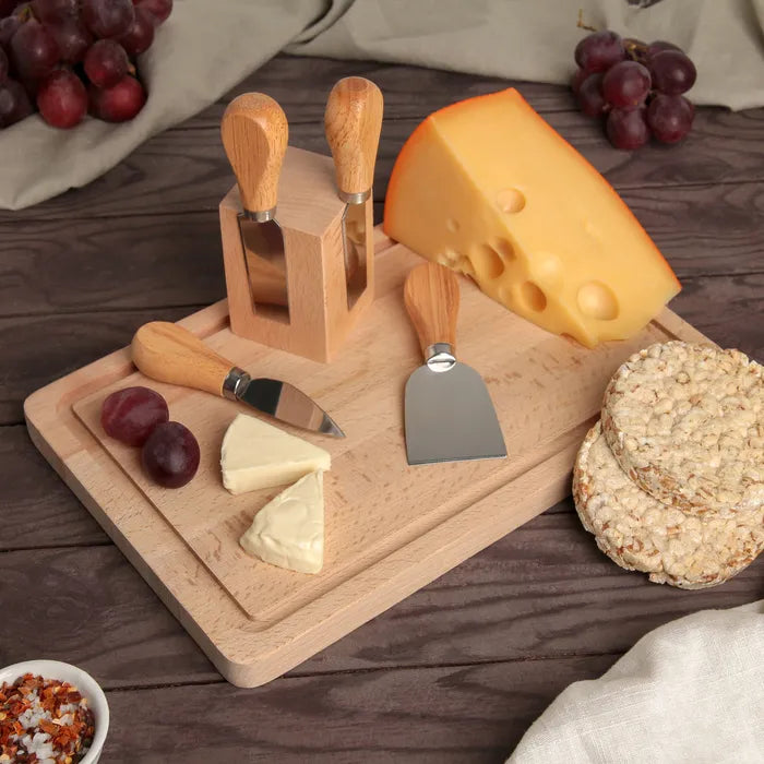 Set de 4 Couteaux à Fromage avec Support Magnétique