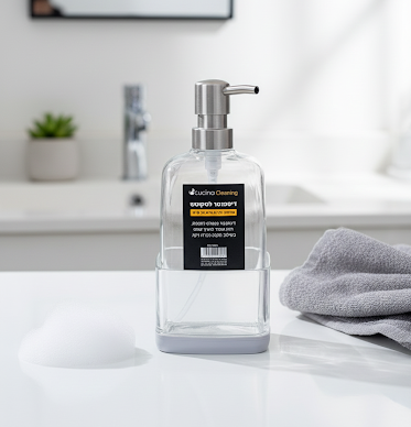 Distributeur de Savon Vaisselle avec Support à Éponge Intégré