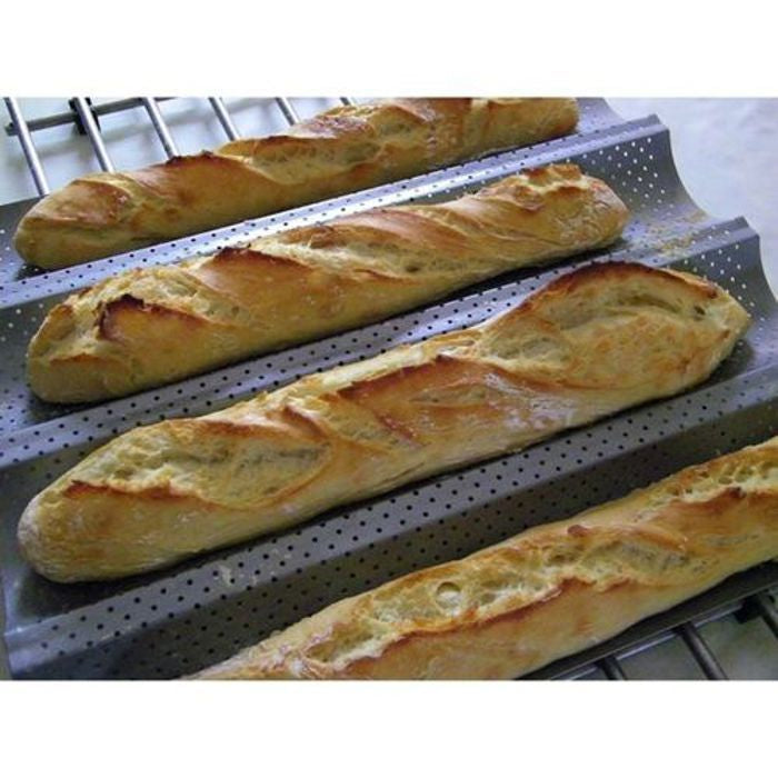 Plaque Moule De Cuisson Perforé 4 Baguettes Pain - Mahally.ma