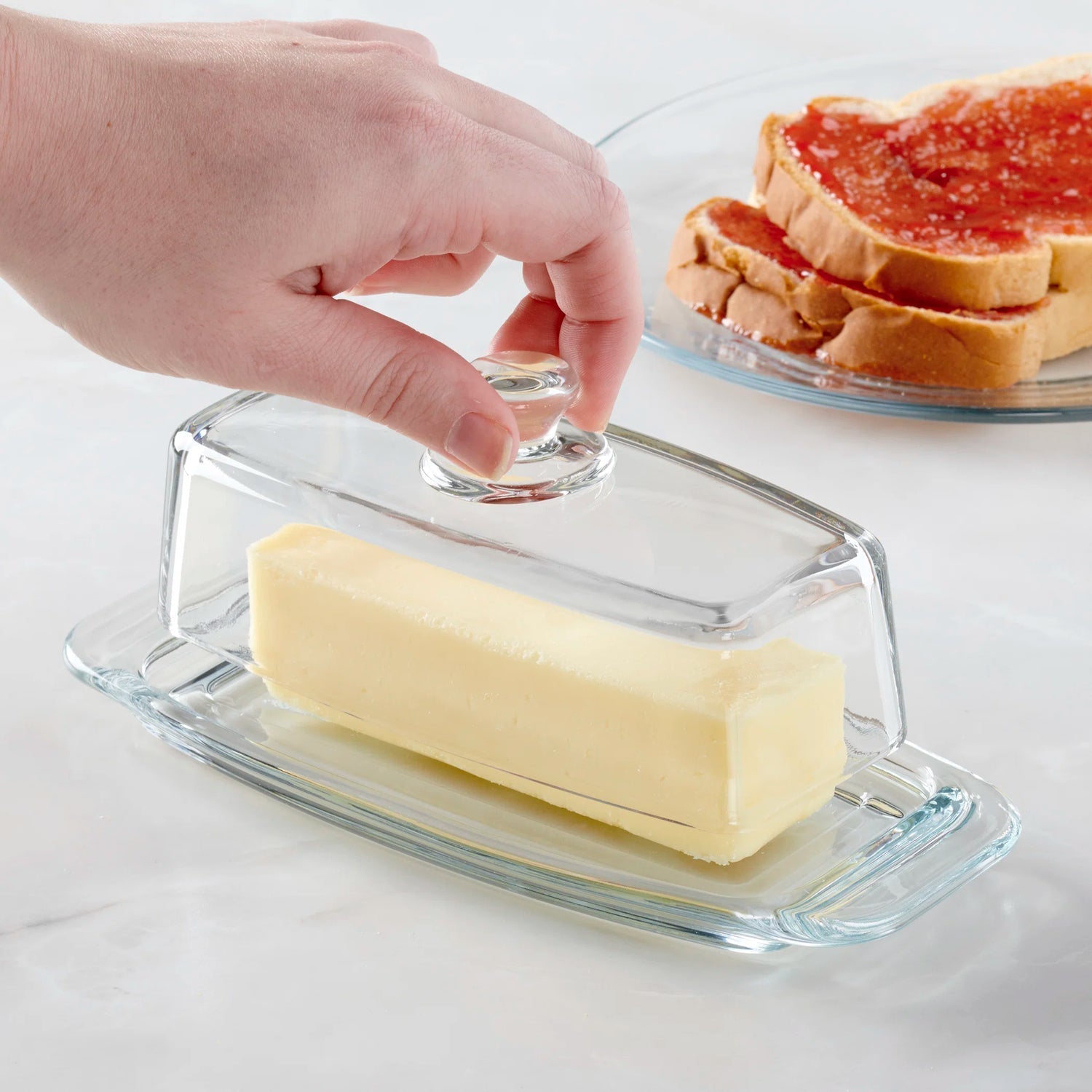 Beurrier Transparent avec Couvercle