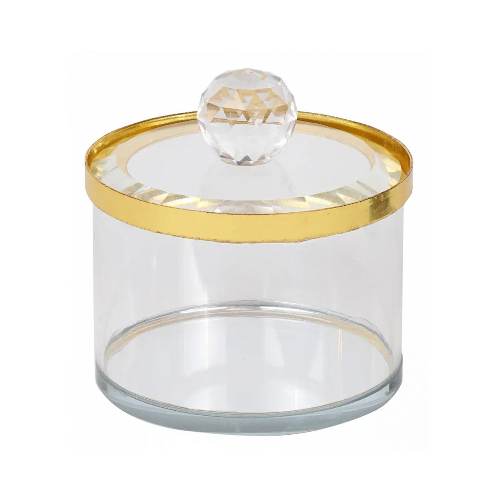 Lot de 4 Boîtes à bonbons en cristal avec détails dorés - Mahally.ma