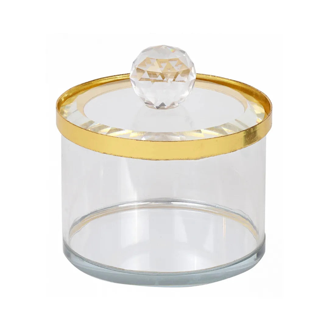 Lot de 4 Boîtes à bonbons en cristal avec détails dorés - Mahally.ma