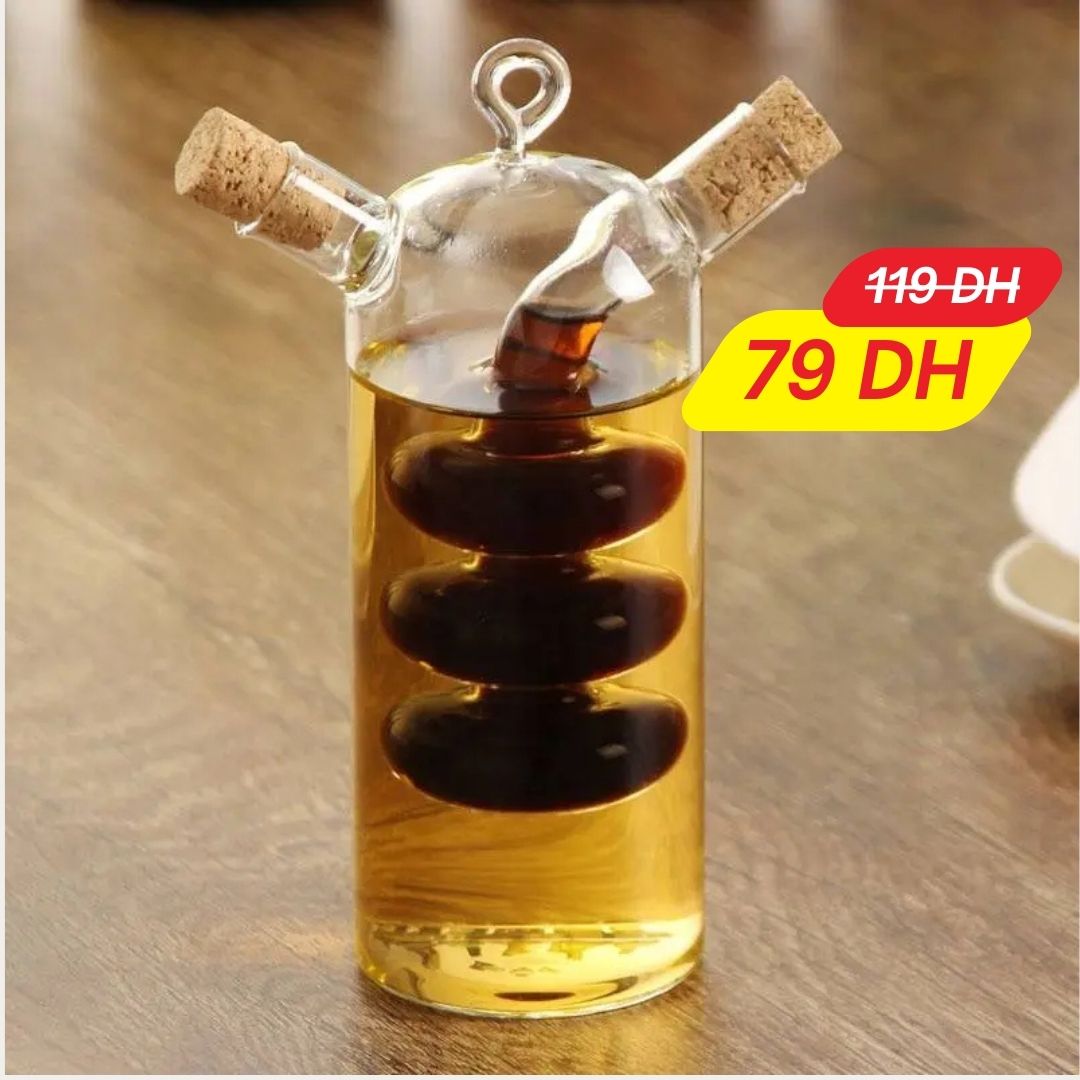 Bouteille huile/vinaigre verre 290ml