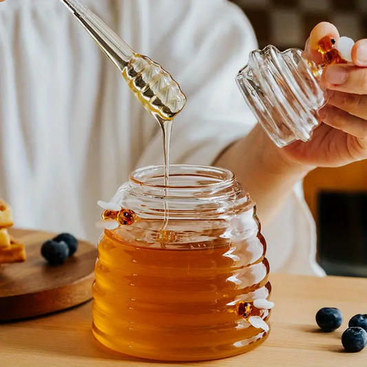 Bouteille de miel en verre de 500ml - Mahally.ma