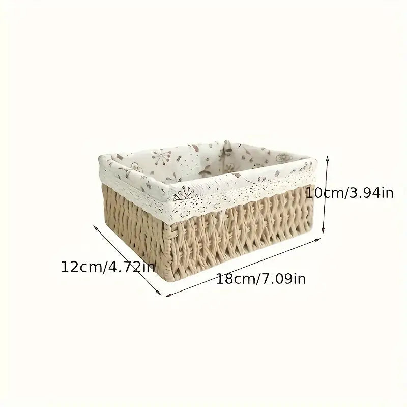 Lot de 3 paniers de rangement en rotin - Mahally.ma