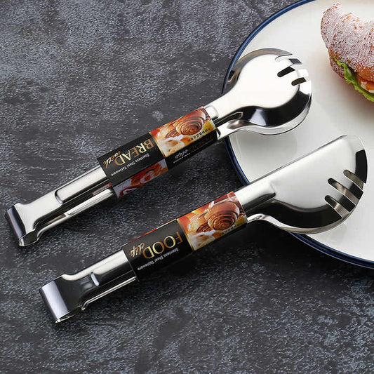 Lot de 2 Pinces à aliments en acier inoxydable - Mahally.ma