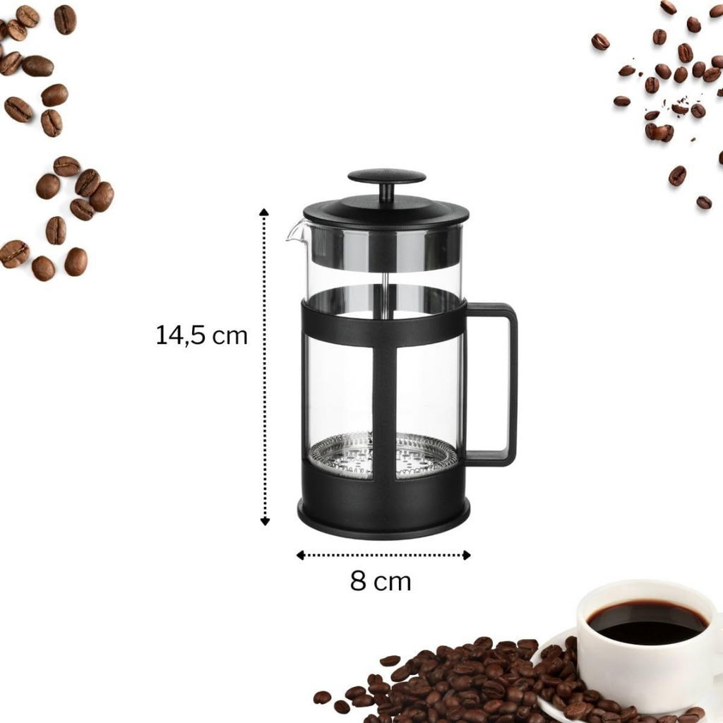 Cafetière à Piston en Verre et Acier Inoxydable - Mahally.ma