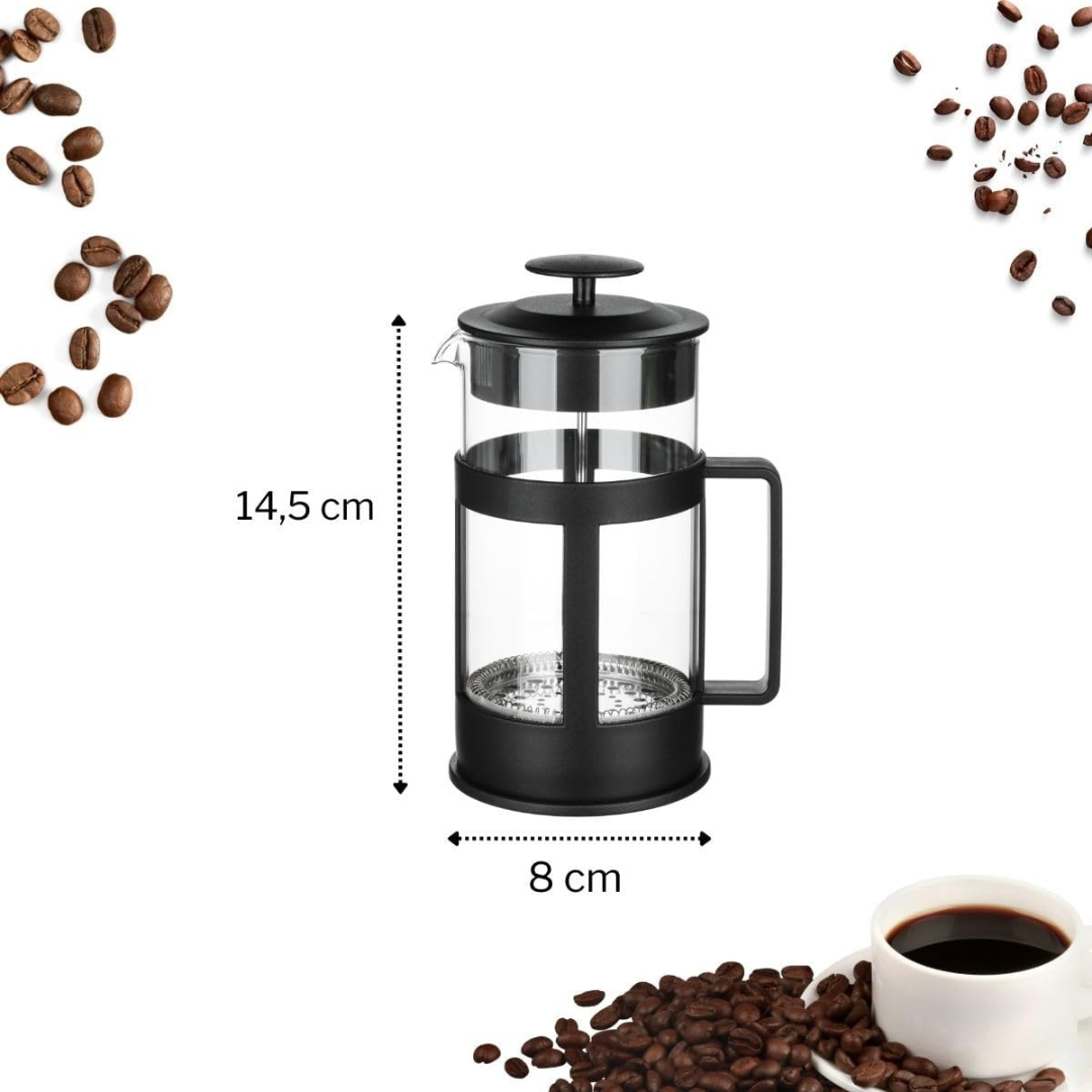 Cafetière à Piston en Verre et Acier Inoxydable - Mahally.ma