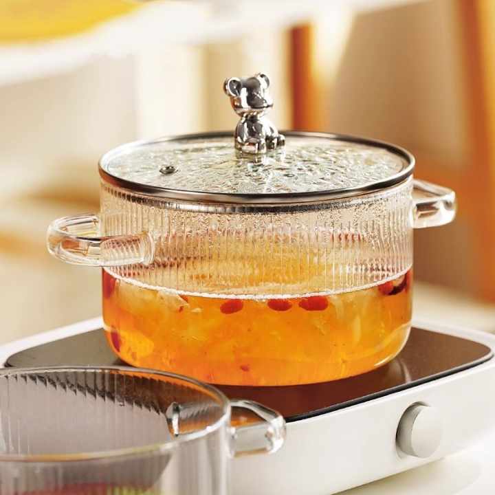 Casserole en Verre 1,6 L avec Couvercle - Mahally.ma