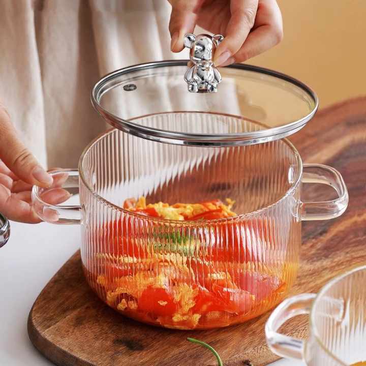 Casserole en Verre 1,6 L avec Couvercle - Mahally.ma