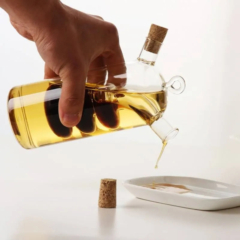 Distributeur Huile et Vinaigre 2 en 1 - Mahally.ma