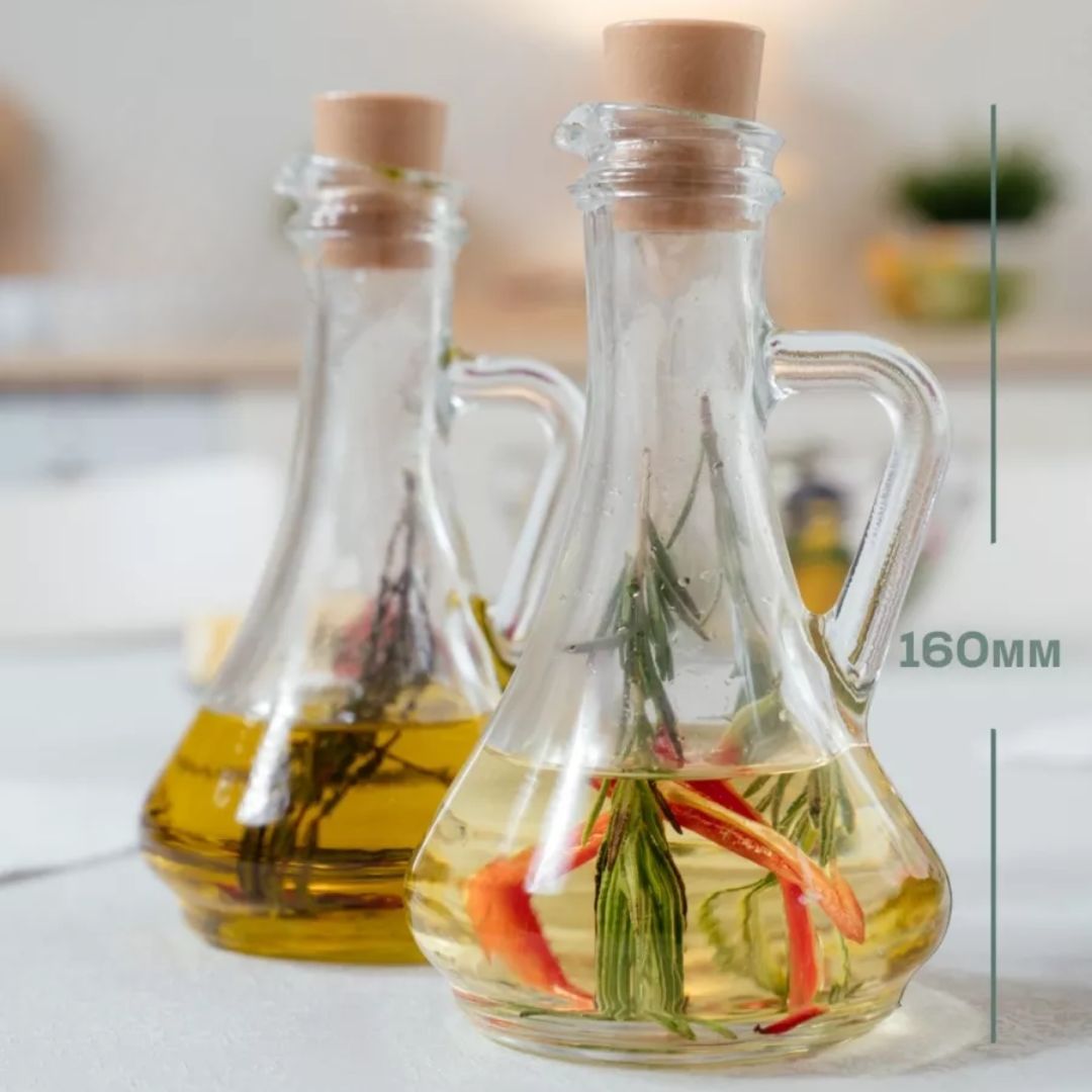 Lot de 2 Bouteilles en Verre – Huile & Vinaigre 260ml