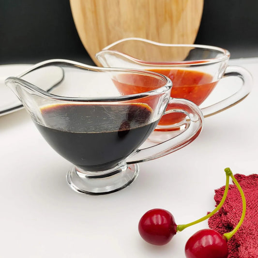 Ensemble de 2 saucières-carafes à sauce en verre - Mahally.ma