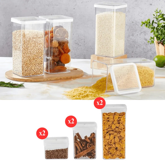 Ensemble de 6 boîtes hermétiques pour la conservation des aliments - Mahally.ma