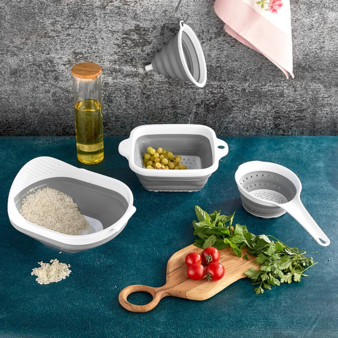 Ensemble de passoire pliable accordéon 4 pièces - Mahally.ma