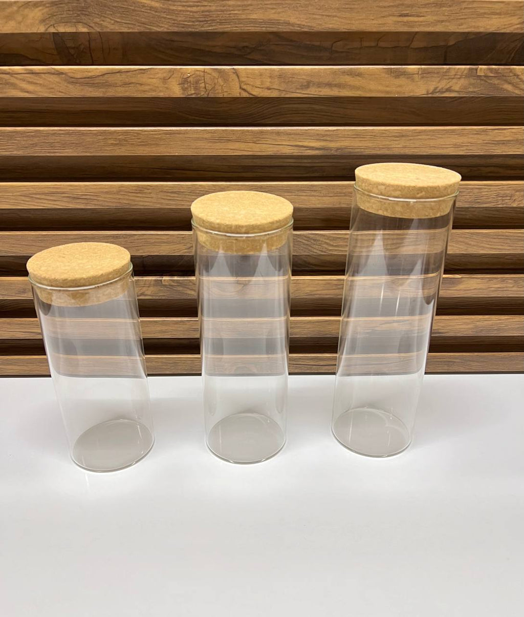 Ensemble de 3 moulins à épices en verre - Mahally.ma