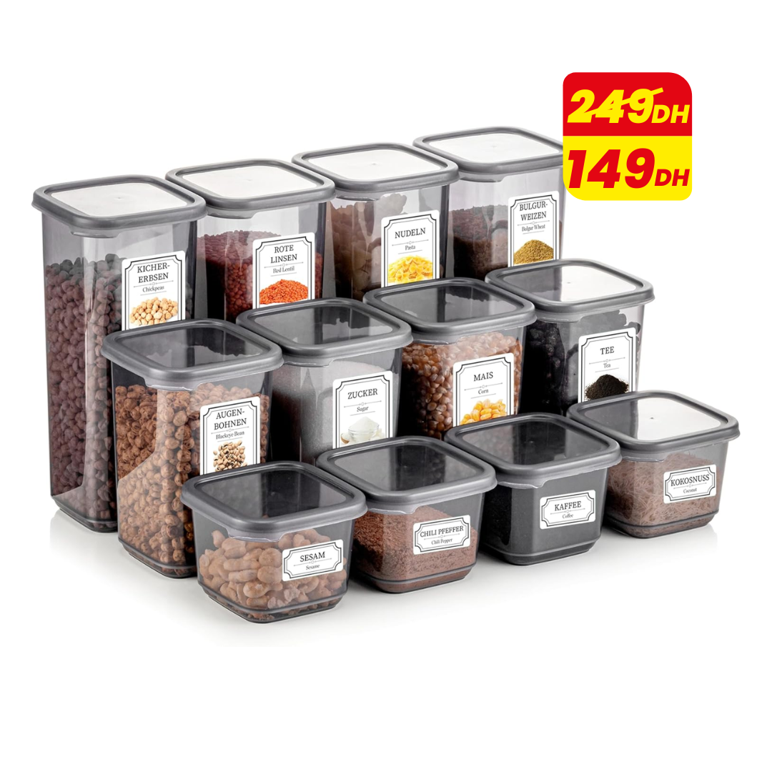 Ensemble de 12 Boîtes Hermétiques de Conservation