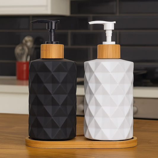 Ensemble distributeur de savon liquide 2 pièces