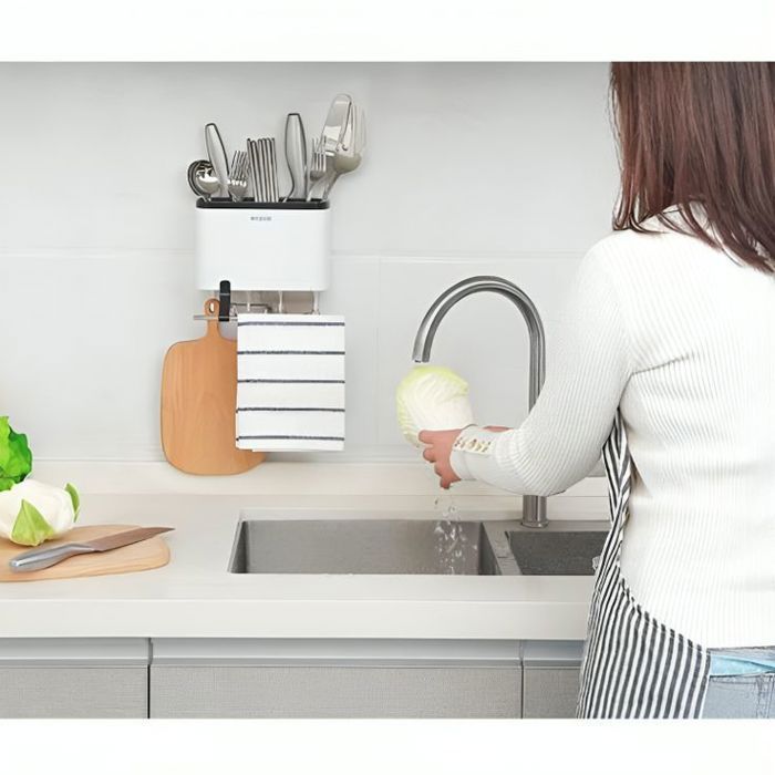 Étagère de cuisine avec crochet en aluminium ECOCO - Mahally.ma