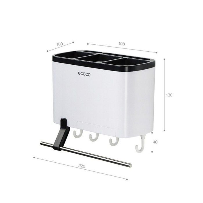 Étagère de cuisine avec crochet en aluminium ECOCO - Mahally.ma