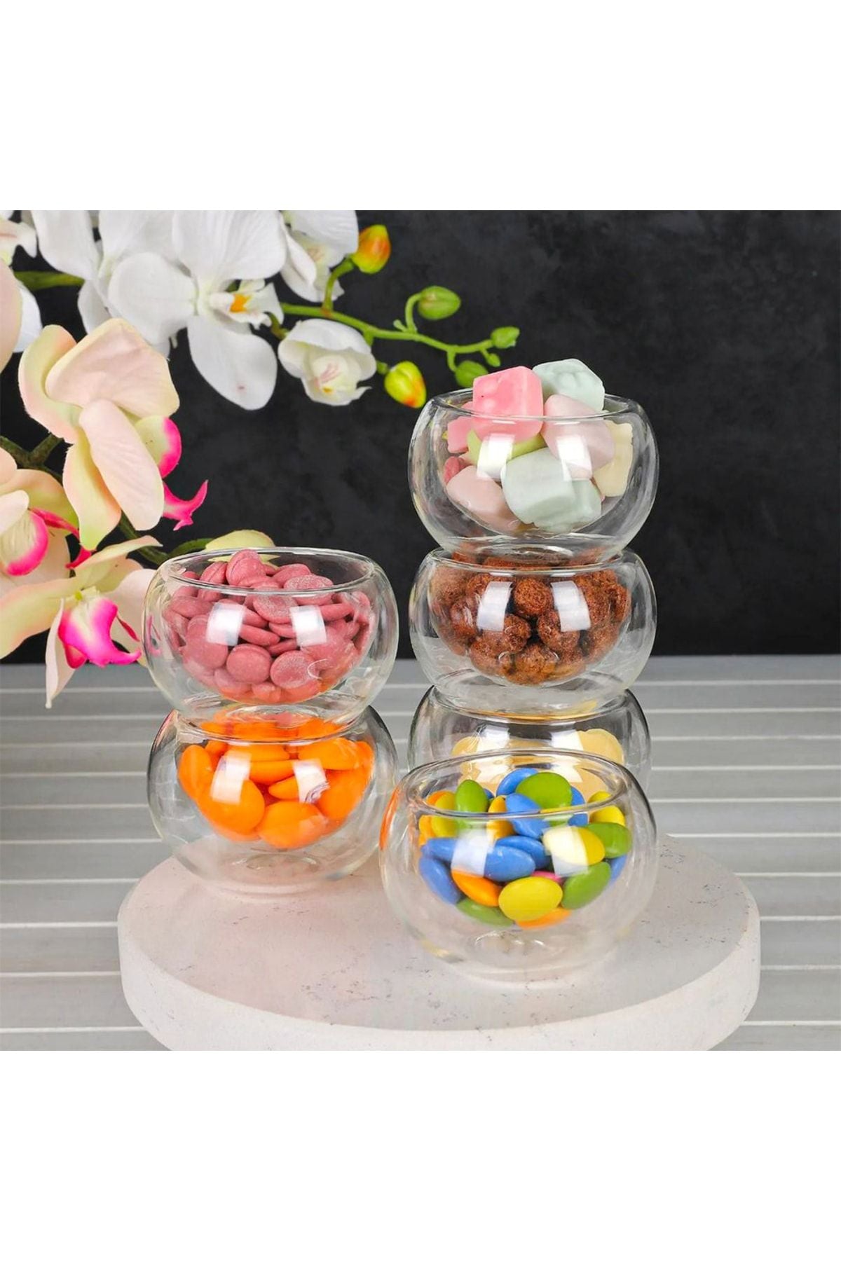 Lot de 6 Bols à bonbons en verre 50ml - Mahally.ma