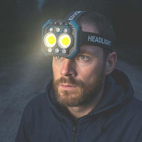 Lampe Frontale LED Haute Puissance – Rechargeable USB-C avec Détecteur de Mouvement