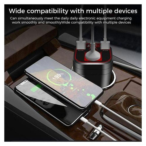 Convertisseur Onduleur voiture 12V 24V à 220V, 4 USB, Chargeur Téléphone Voiture - 200W