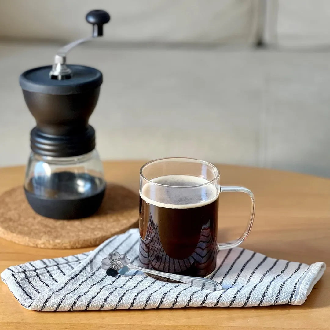 Lot de 4 tasses élégantes en verre 400 ml - Mahally.ma