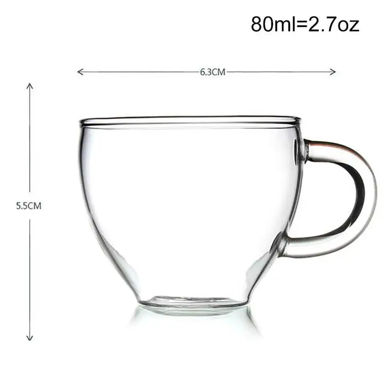 Lot de 6 Tasses à expresso 80ml - Mahally.ma