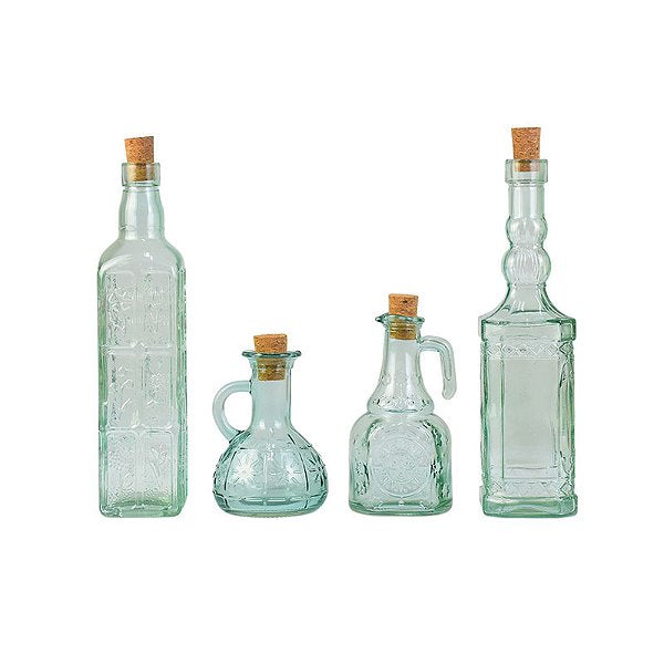 Lot de 4 Bouteilles d’Huile de Cuisson – Verre Durable pour Cuisine - Mahally.ma