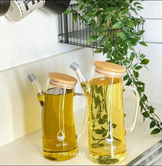 Lot de 2 Bouteilles d’huile d’olive et de vinaigre - Mahally.ma