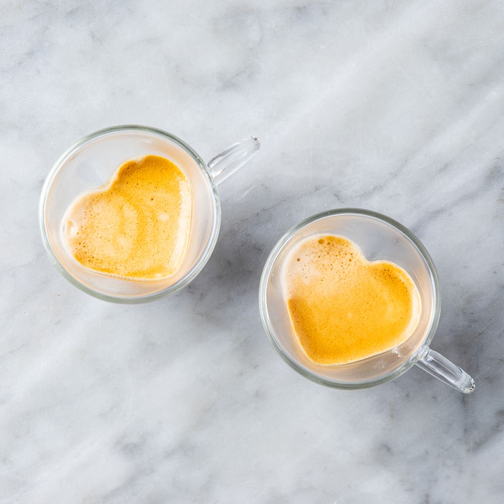 Lot de 2 Tasses Double Paroi en Forme de Cœur – Verres Espresso 80 ml - Mahally.ma